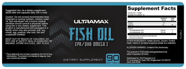 Fish Oil Omega 3 EPA DHA